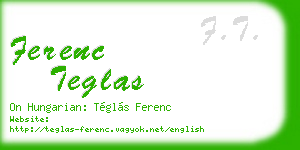 ferenc teglas business card