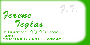 ferenc teglas business card